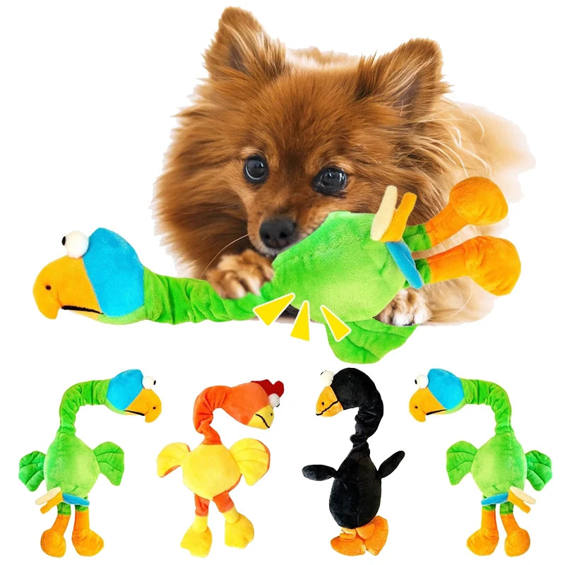 Plush Chicken Shaped Bite Resistant Squeaky Toy Pet Friendly Supplies