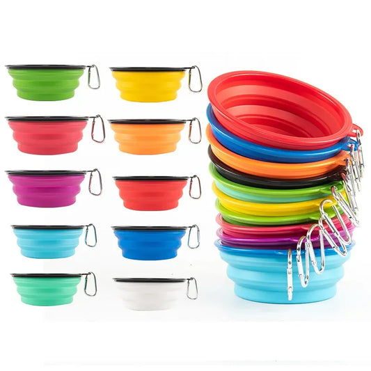 Large Collapsible Dog Folding Silicone Bowl