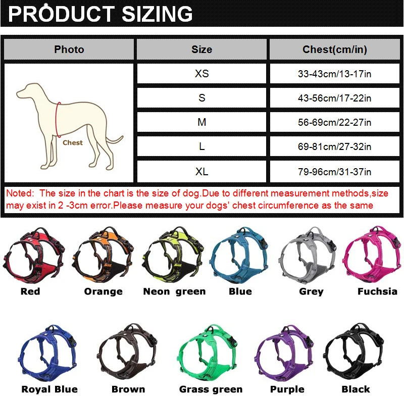 Reflective Adjustable Vest Dog Harness Pet Friendly Supplies