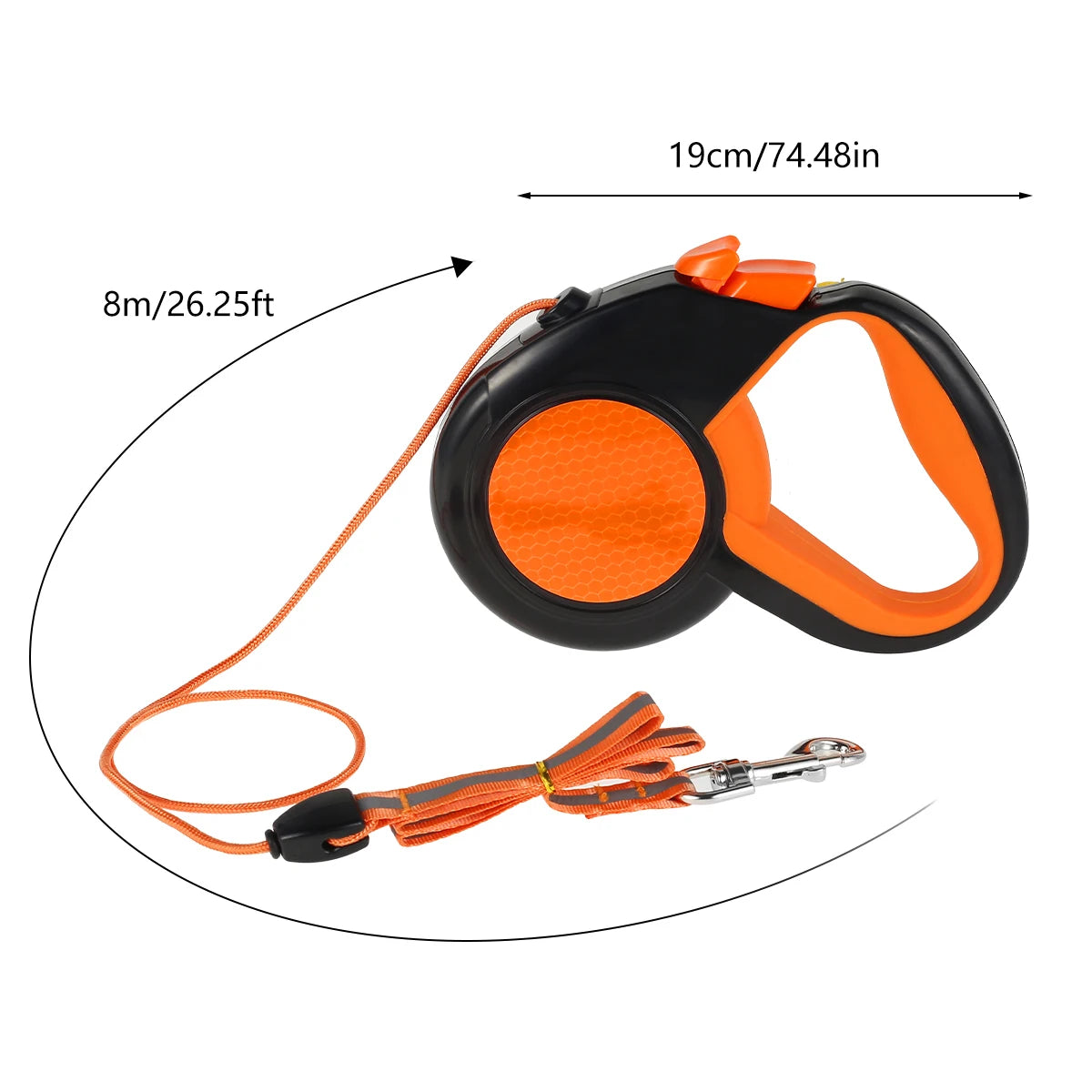 8M Retractable Heavy Duty Dog Lead With Reflective Tape Pet Friendly Supplies