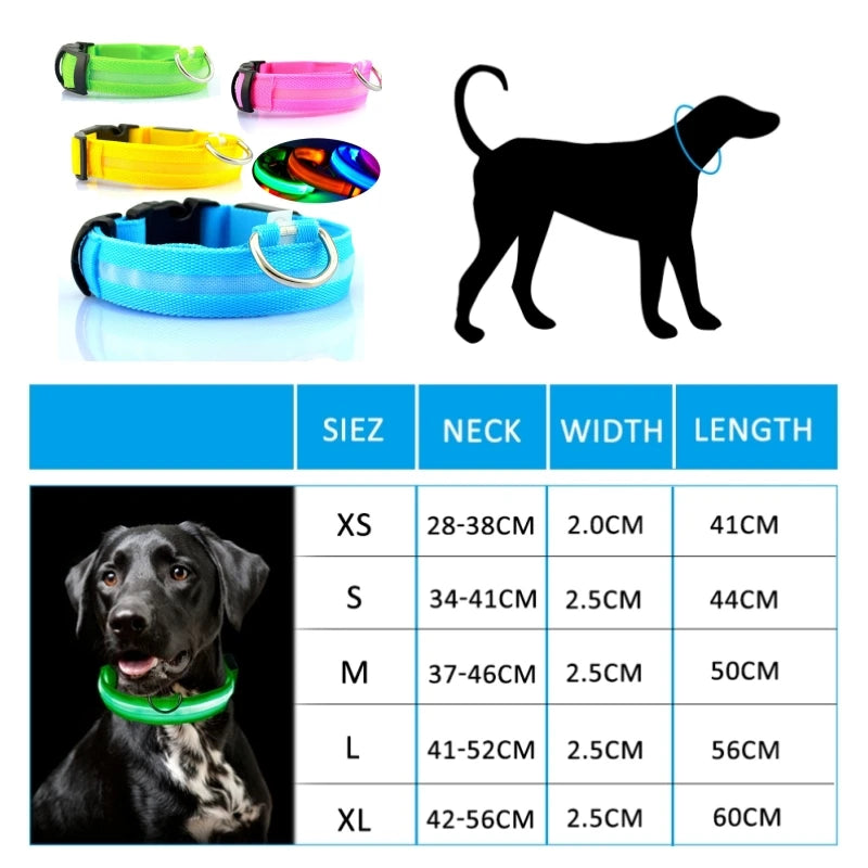 Luminous Led Collar Pet Friendly Supplies