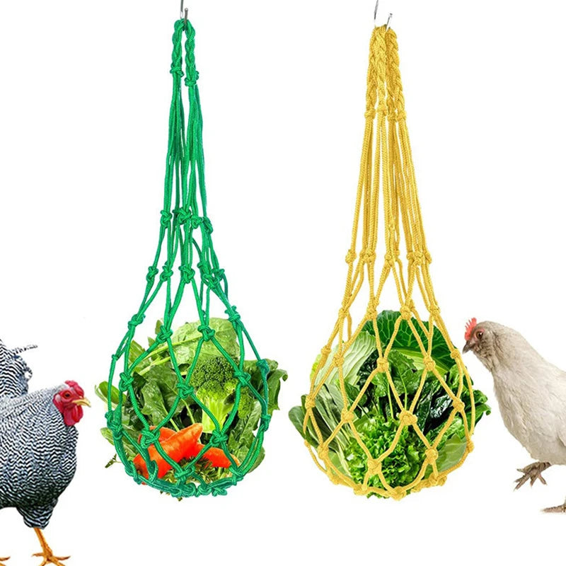 Chicken Vegetable Net Bag Poultry Fruit Holder - Pet Friendly Supplies