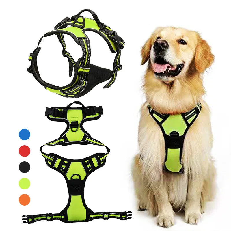 Reflective Adjustable Vest Dog Harness Pet Friendly Supplies