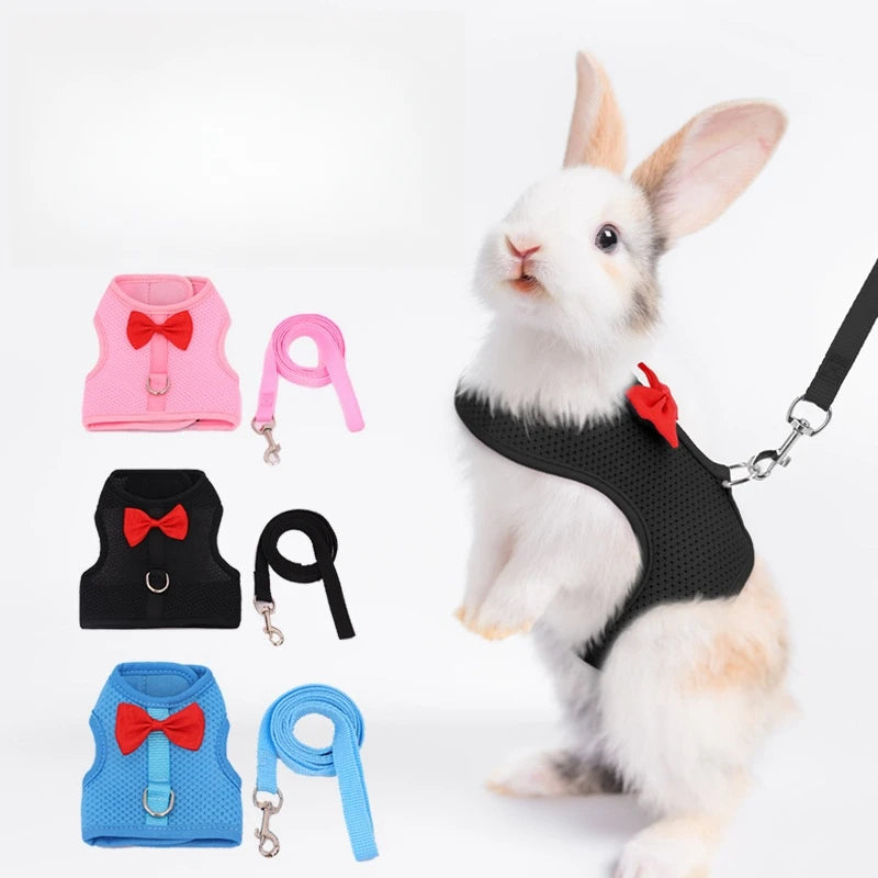 Rabbit Harness Soft Mesh Padded Vest For Small Animals Pet Friendly Supplies