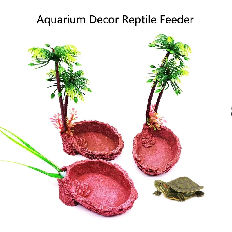 Realistic Pet Reptile Feeder/Water Bowl Pet Friendly Supplies