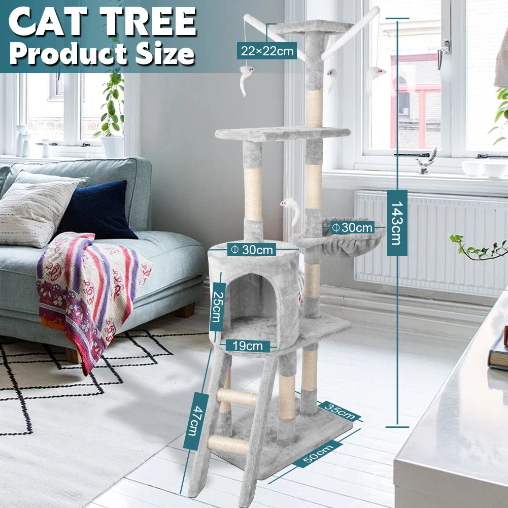 Cat Climbing Shelf Tower Pet Friendly Supplies