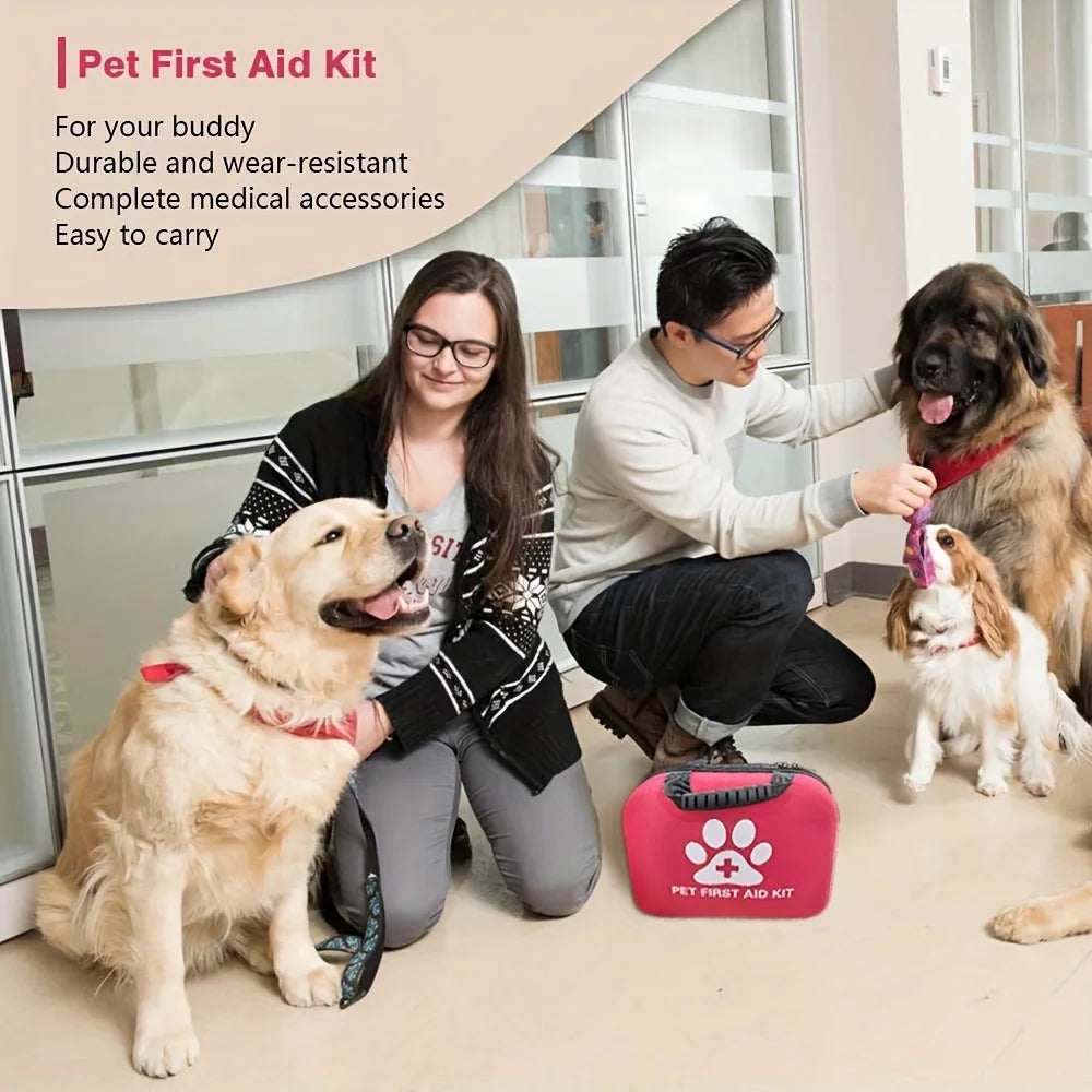 61pcs Portable Emergency Pet First Aid Kit Pet Friendly Supplies