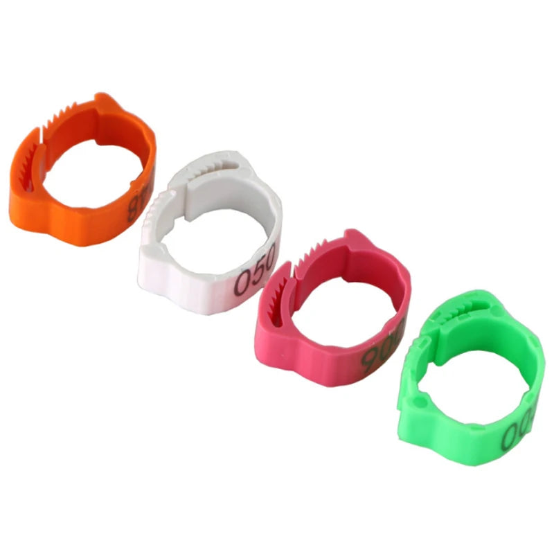 Chicken Foot Rings Label Clasp Plastic Adjustable Poultry Leg Snap Ratchet Clip - Pet Friendly Supplies