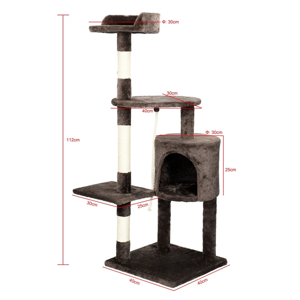 Cat Tree Multi-Level Tower Condo Scratching Post Pet Friendly Supplies