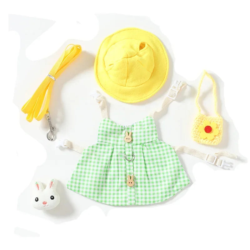 Cute Small Animals Harness Leash And Outfit Set Pet Friendly Supplies