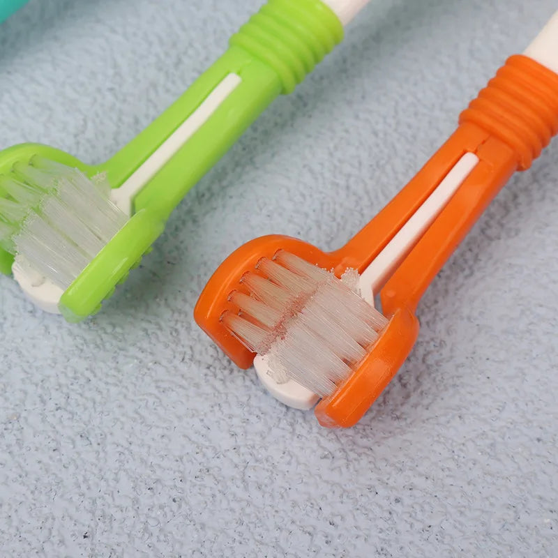 Three Sided Pet Toothbrush Pet Friendly Supplies