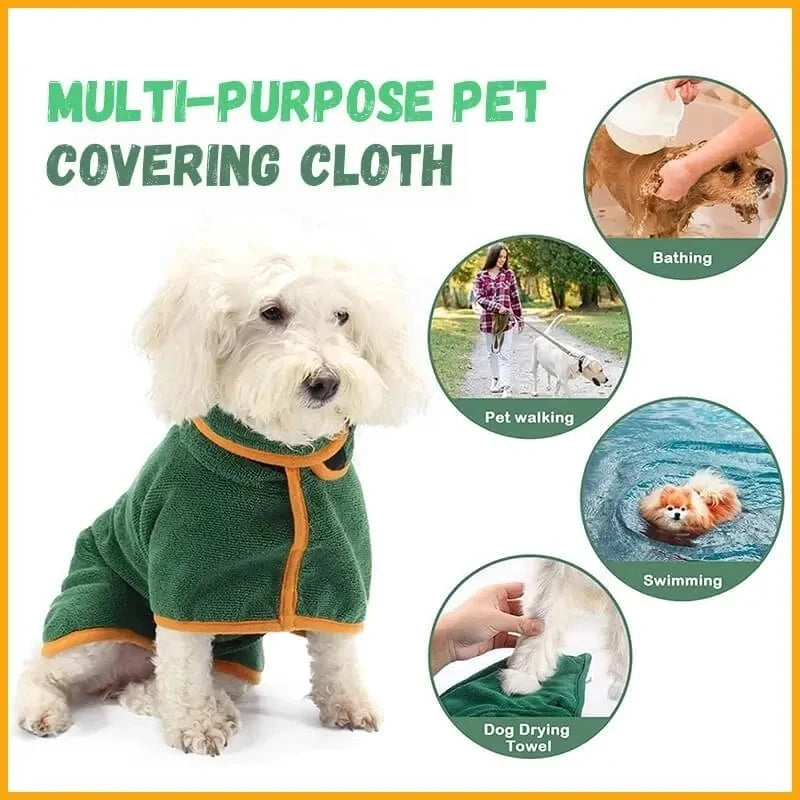 Microfibre quick drying Dog Bathrobe Pet Friendly Supplies