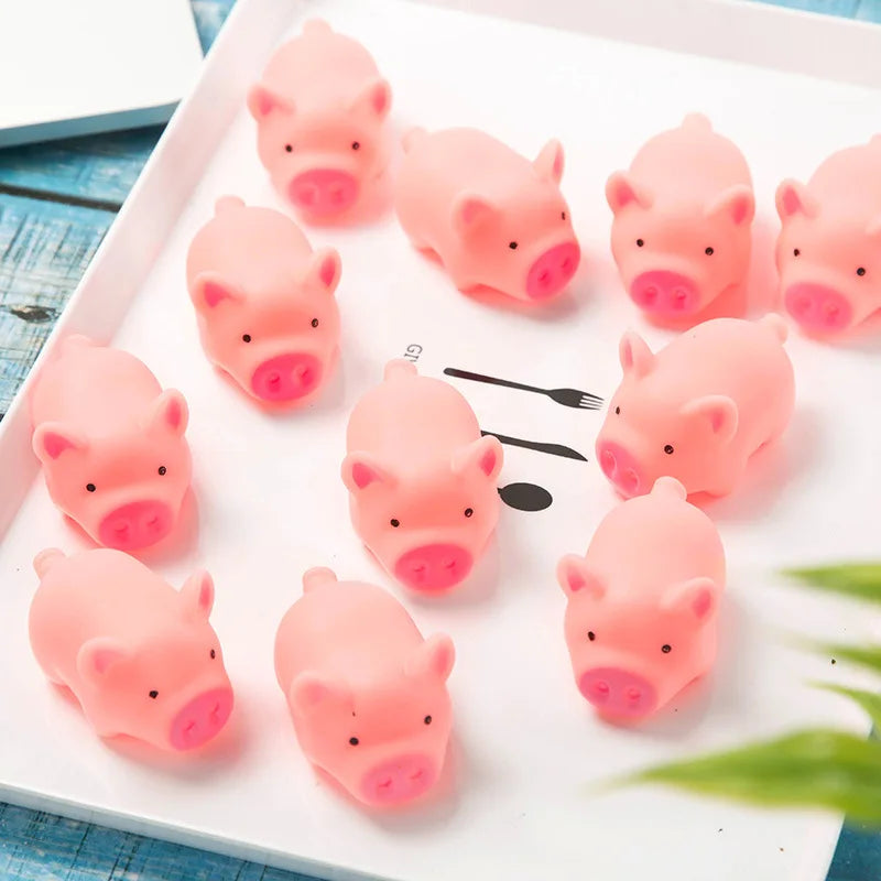 Mini Cute Pink Pig Screaming Rubber Pet Toys Pet Friendly Supplies