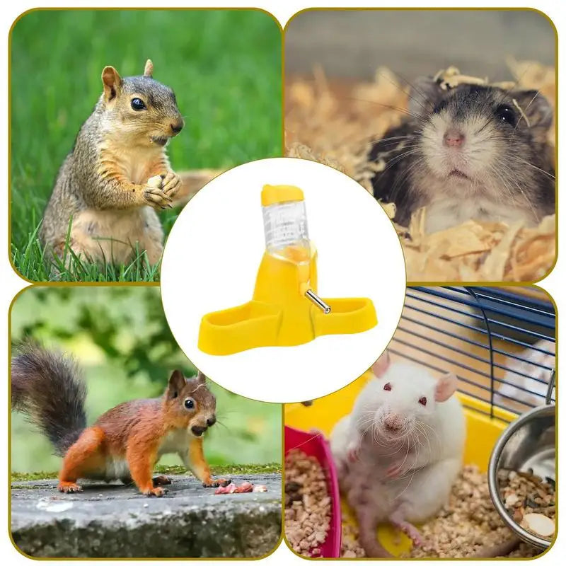 Small Animal Water Bottle/Food Feeder Automatic Dispenser Double/Single Bottle Holder Pet Friendly Supplies