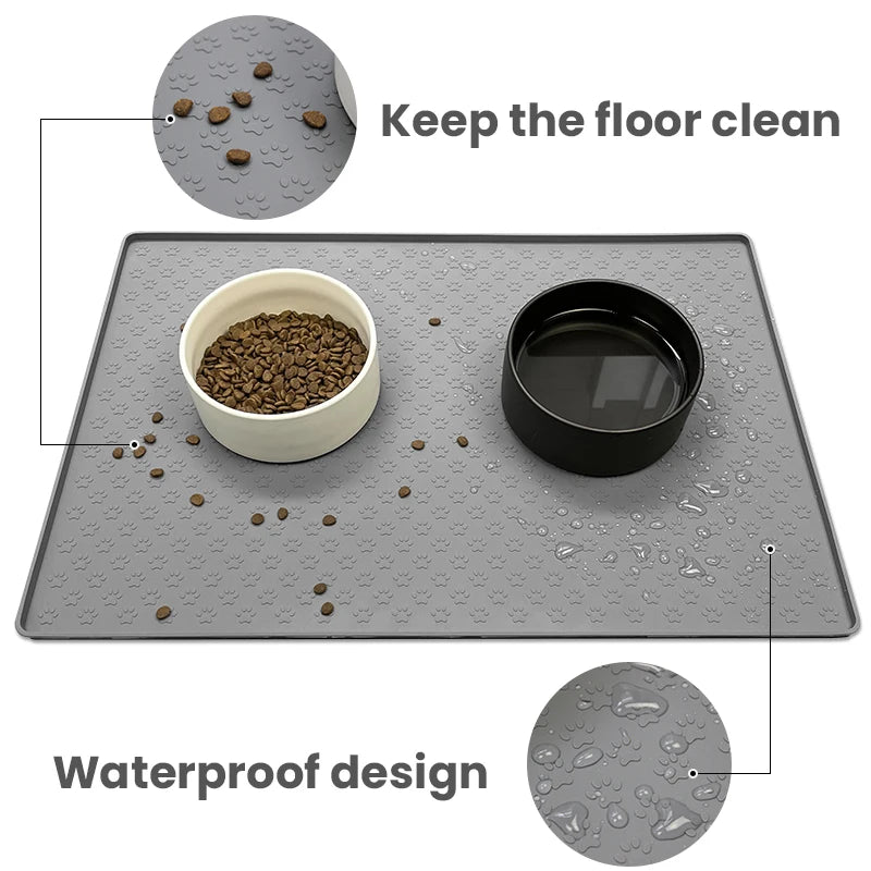 Cute Waterproof Feeding Mat Pet Friendly Supplies