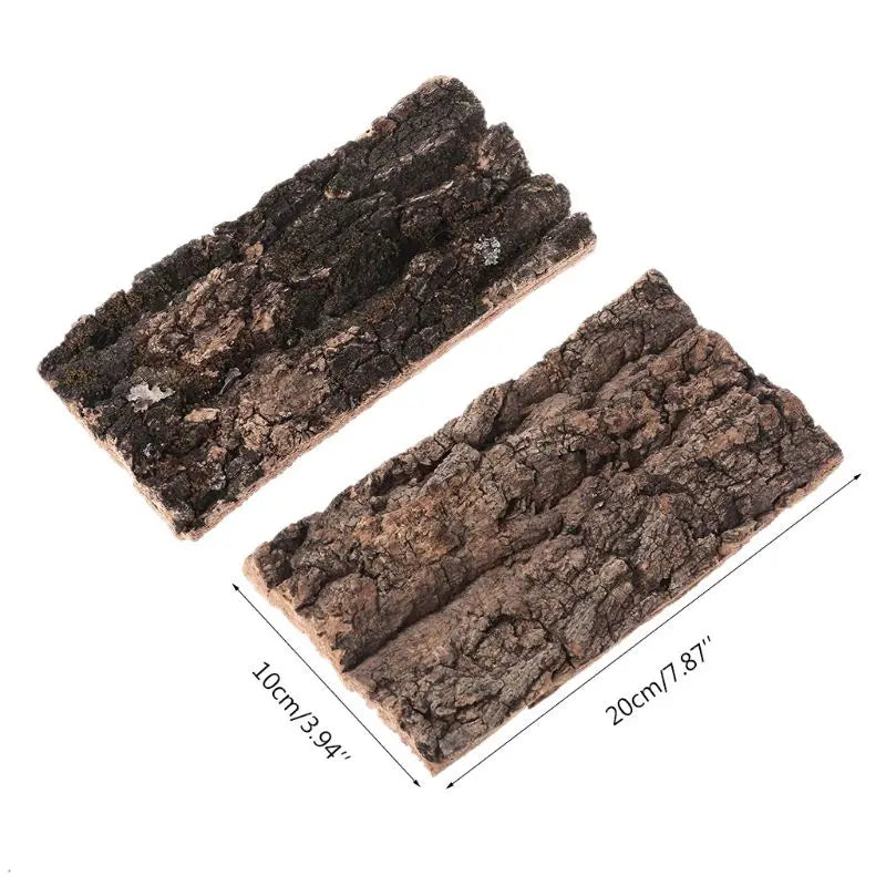 Natural Cork Bark Flat Reptile Terrarium Background Decoration Pet Friendly Supplies