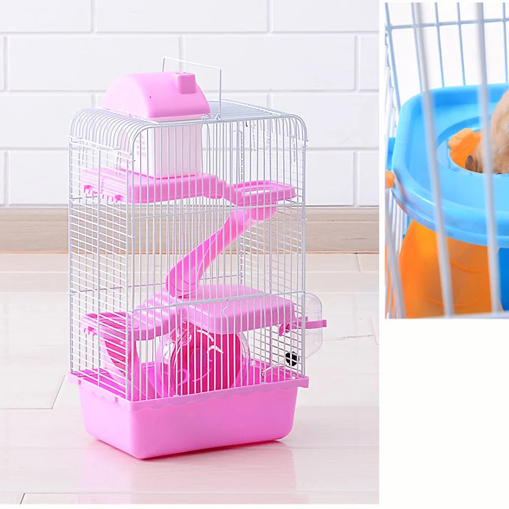 Portable Small Animal Cage Three Layer Travel Carrier Pet Friendly Supplies