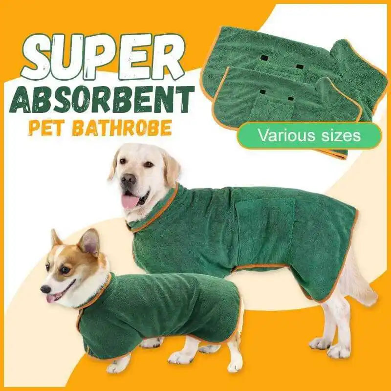 Microfibre quick drying Dog Bathrobe Pet Friendly Supplies