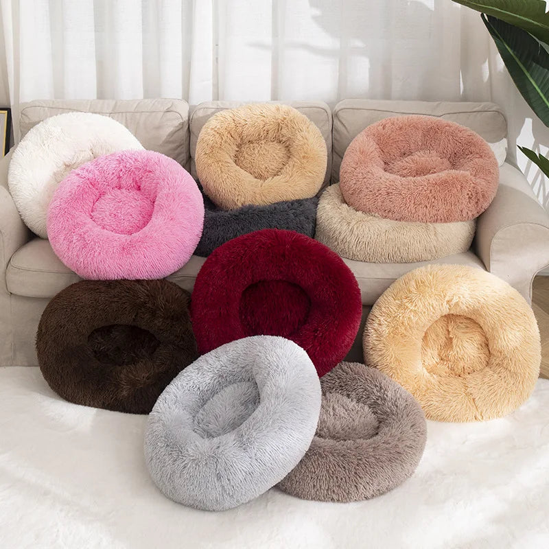 Fluffy Round Bed Pet Friendly Supplies