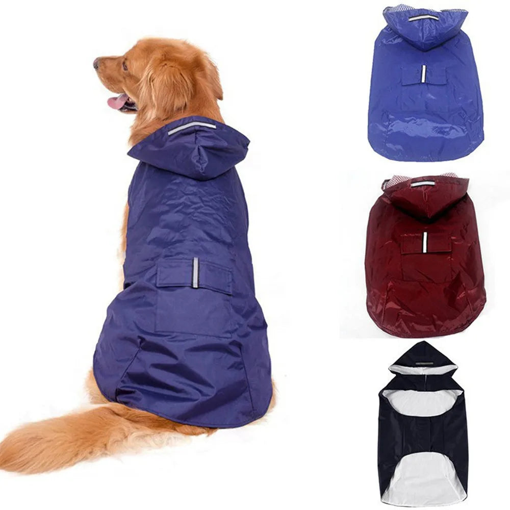 Dog Raincoat Waterproof Hoodie Jacket Pet Friendly Supplies