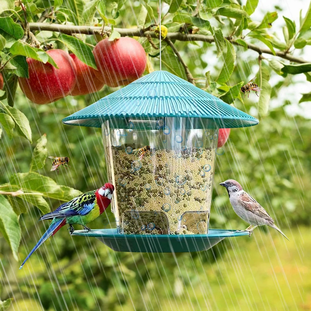 Automatic Bird Feeder Multiple Feeding Dispenser - Pet Friendly Supplies