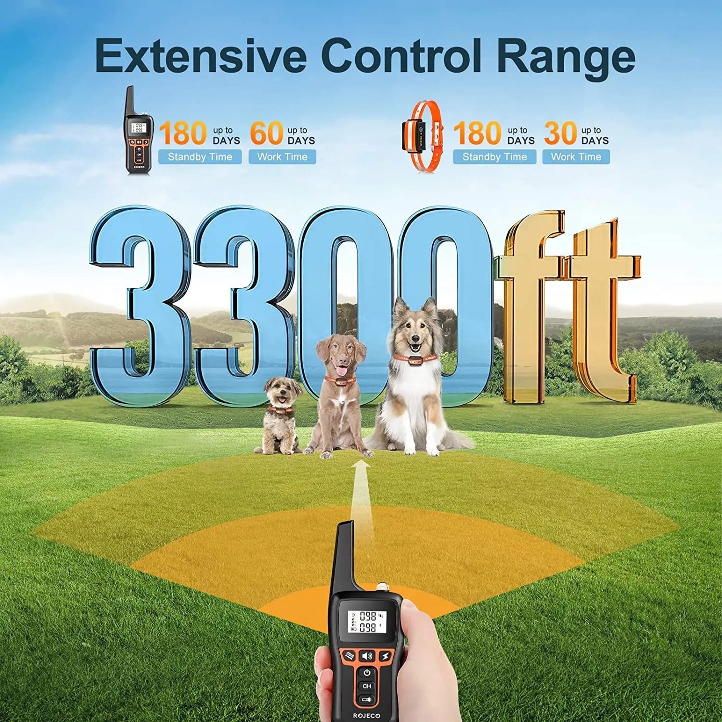 1000m Electric Dog Training Collar Pet Friendly Supplies