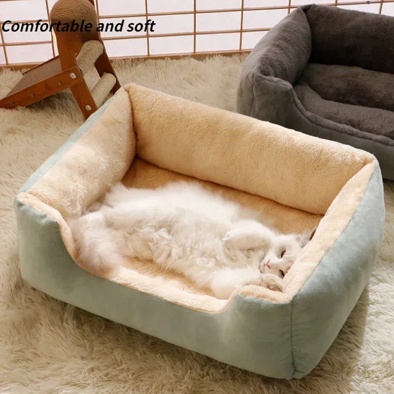 Warm House Square Nest Cat Bed Pet Friendly Supplies