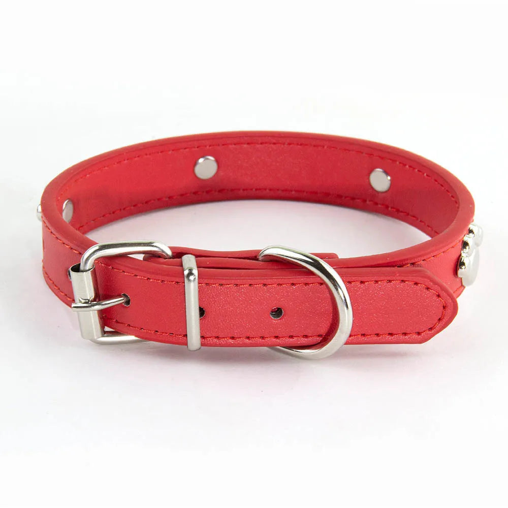 Paw Leather Durable Dog Collars - Pet Friendly Supplies