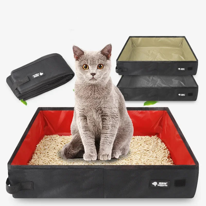 Portable Folding Travel Pet Litter Box Pet Friendly Supplies