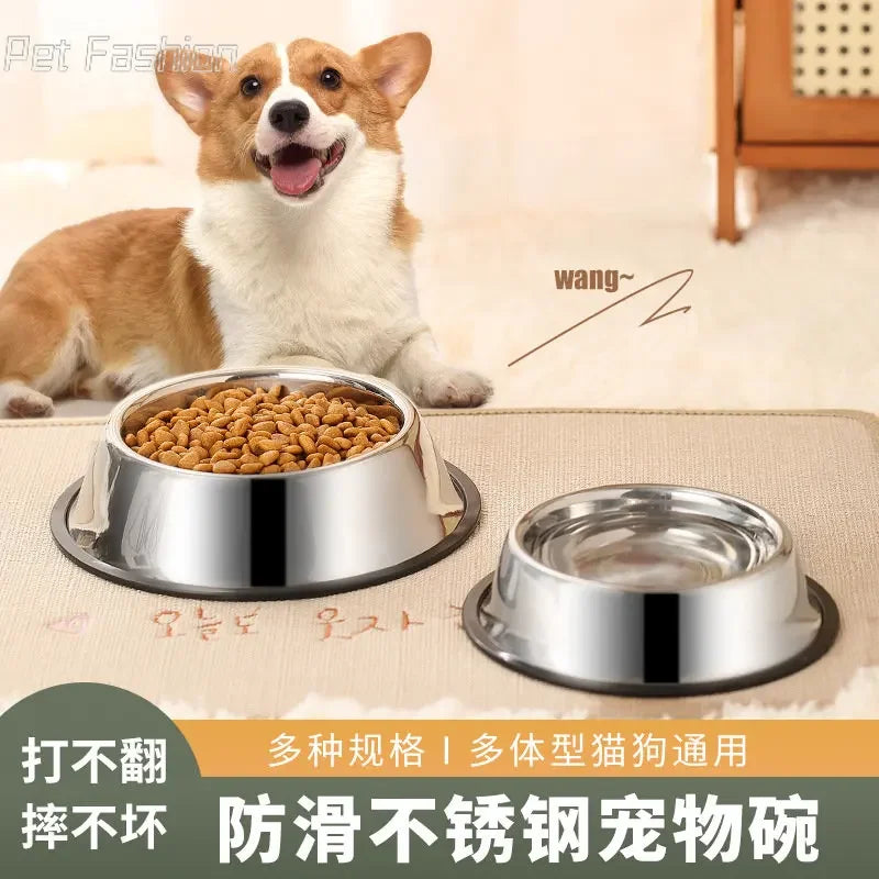 Stainless Steel Dog Bowl Anti-Gulping Slow Feeder Pet Friendly Supplies