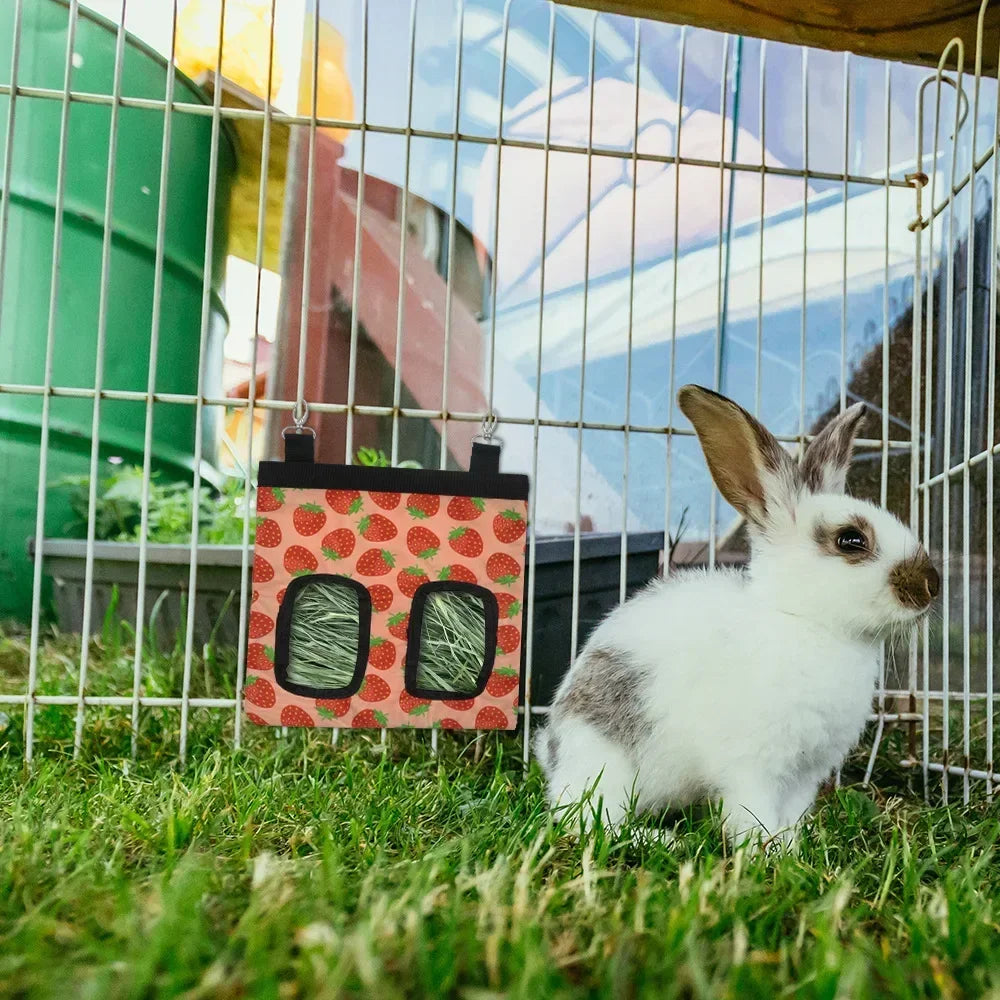 Hay Bag Hanging Pouch Feeder Pet Friendly Supplies