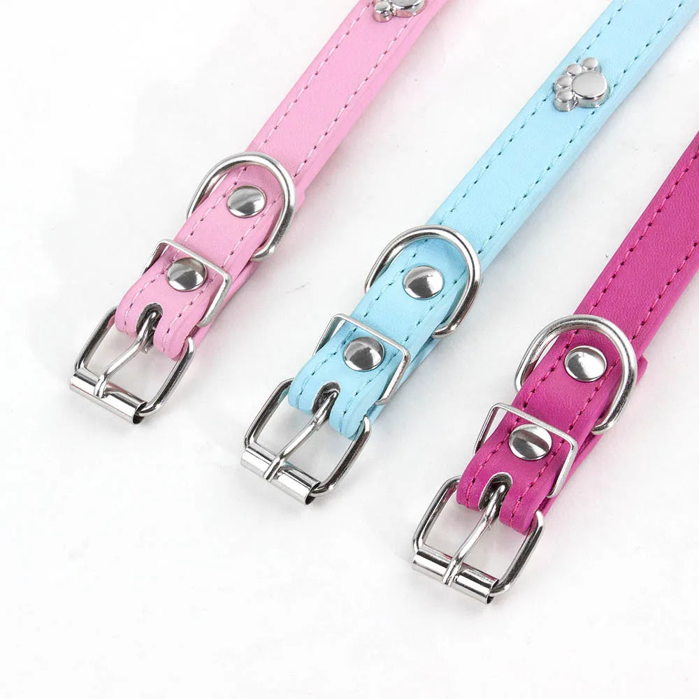 Paw Leather Durable Dog Collars - Pet Friendly Supplies