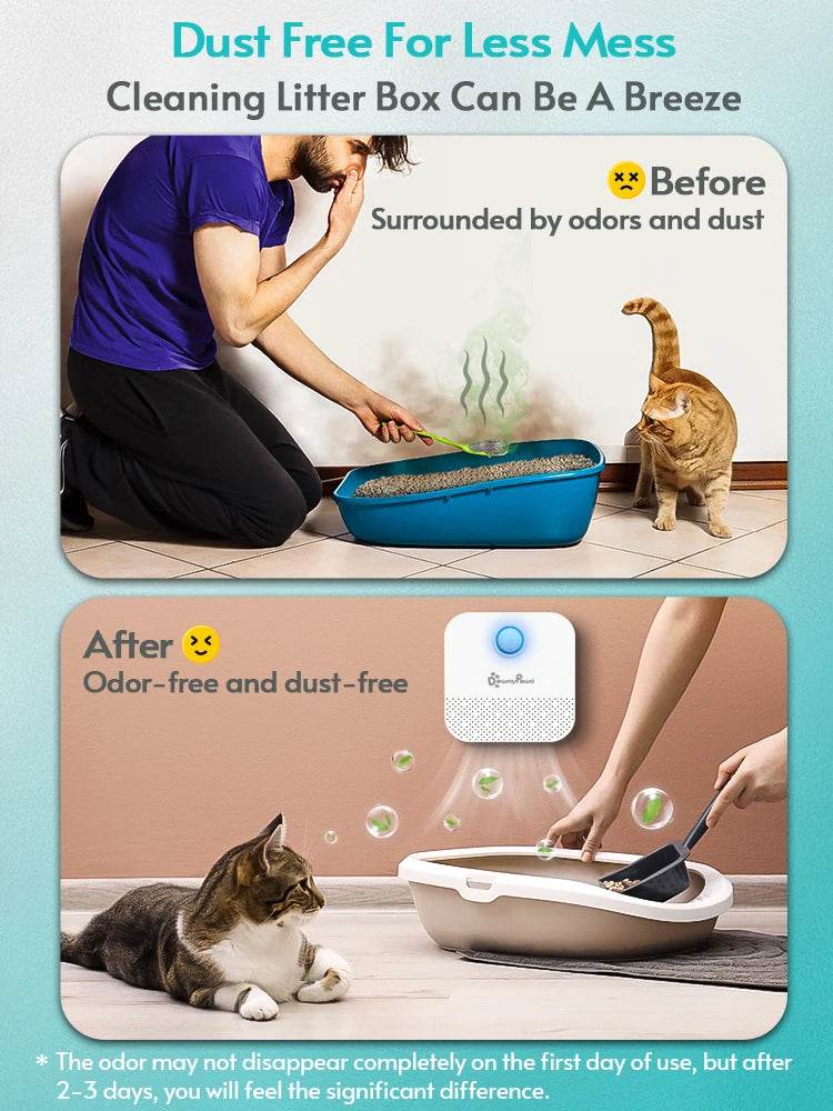 4000mAh Smart Cat Odor Purifier Pet Friendly Supplies