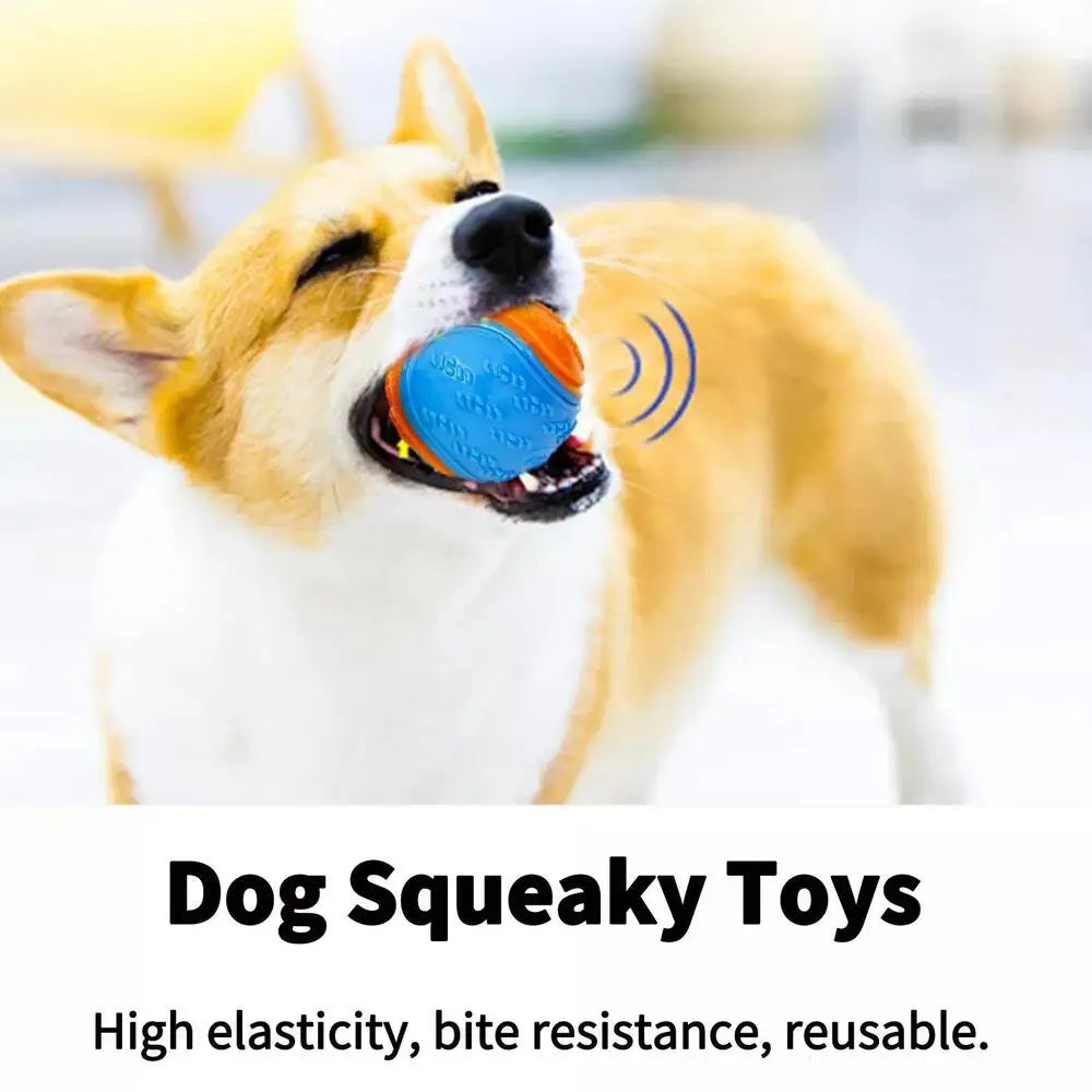 Rubber Bite Resistant Squeaky Ball Pet Friendly Supplies