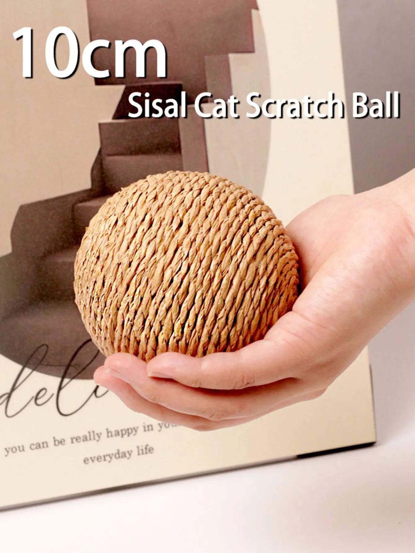 10CM Interactive Sisal Cat Scratching Ball For Teeth Cleaning Pet Friendly Supplies