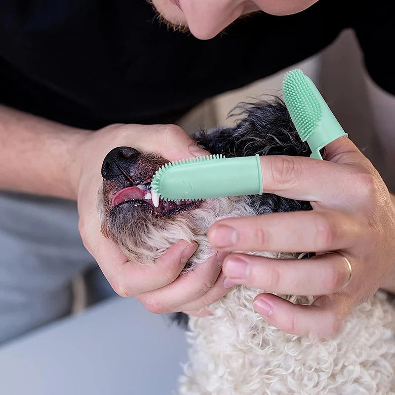 Super Soft Silicone Finger Toothbrush Pet Friendly Supplies