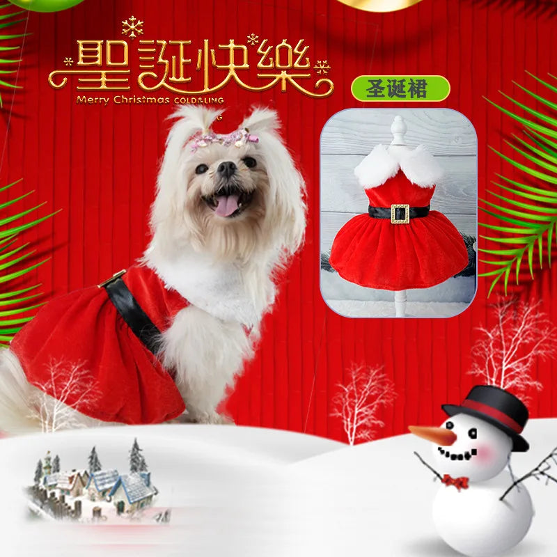 Christmas Dress For A Dog Pet Friendly Supplies