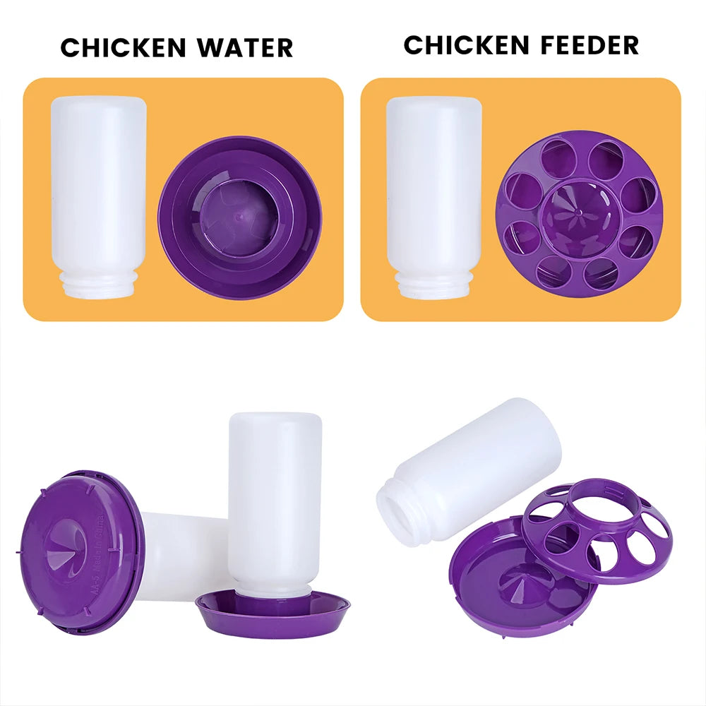 1L Chicken Feeder Bucket Water Fountain - Pet Friendly Supplies