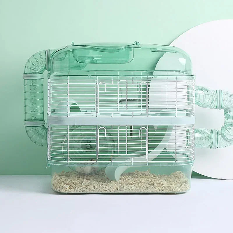 Transparent Villa Double Layer Hamster Cage Small Pet Pet Friendly Supplies