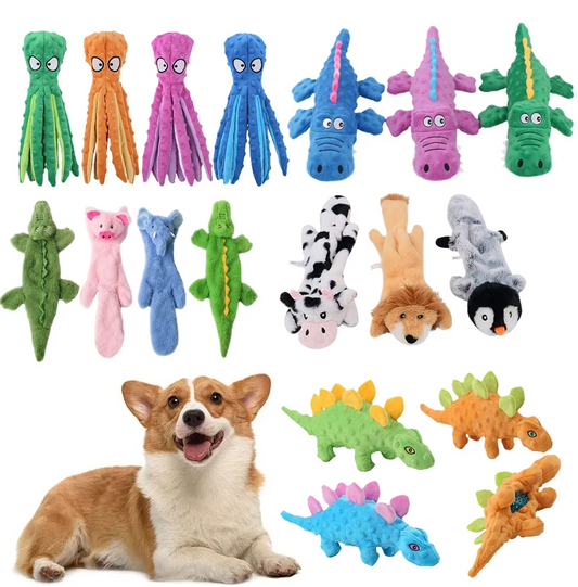 Plush Animal Shape Interactive Dog Toy