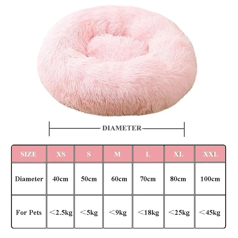 Ultra Soft Comfortable Donut Cuddler Dog Bed Pet Friendly Supplies