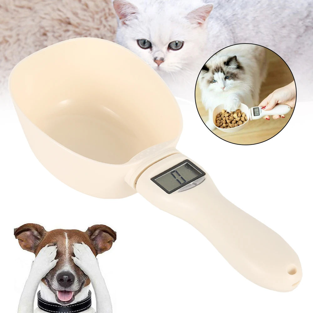 Pet Food Measuring Scoop Food Scale Electronic Dog Cat Feeding Bowl Detachable Measuring Tool Digital Display Pet Friendly Supplies