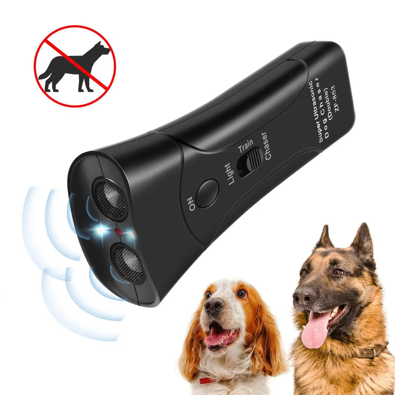 Ultrasonic Bark Deterrents Training Equipment with Flashlight Led Pet Friendly Supplies