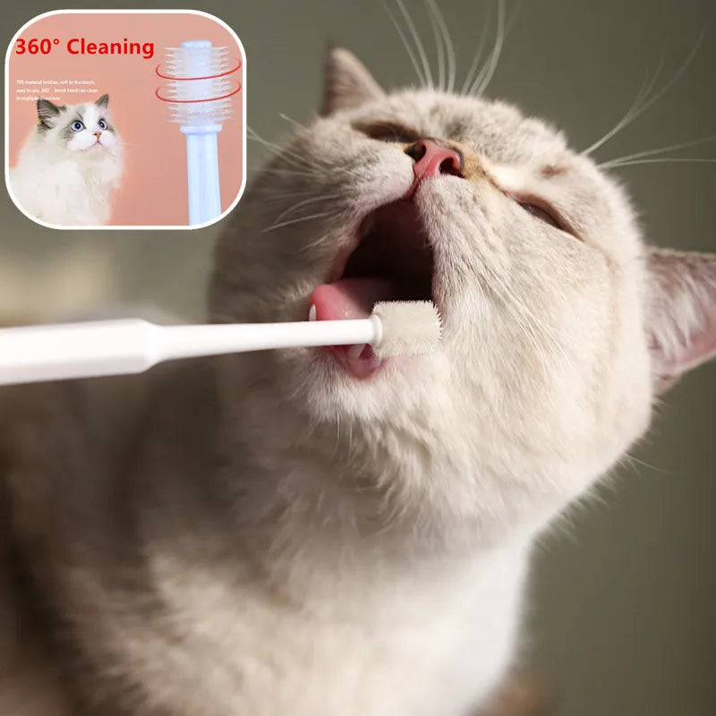 Cat Toothbrush Soft Hair Cat Tooth Brush Pet Friendly Supplies