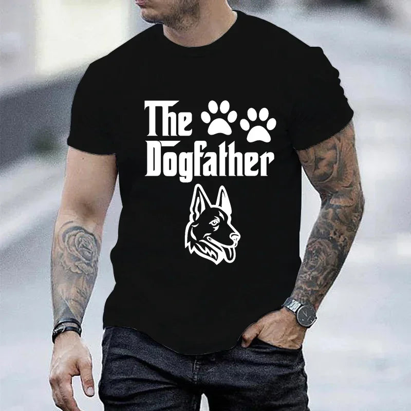 The Dogfather Funny T-shirts for Men Pet Friendly Supplies