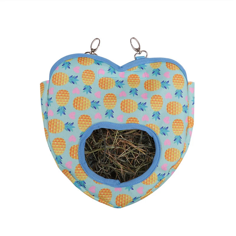 Heart-Shape Hay Bag Hanging Pouch Small Animals Feeder Pet Friendly Supplies