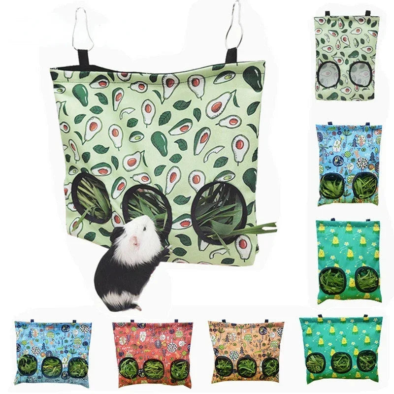 Hay Bag Hanging Pouch Feeder Pet Friendly Supplies