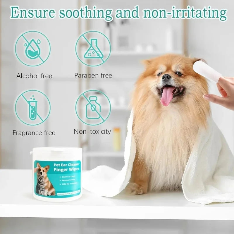 Pet Disposable Ear Cleaning Wipes Pet Friendly Supplies