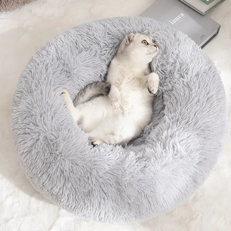 Fluffy Round Bed Pet Friendly Supplies