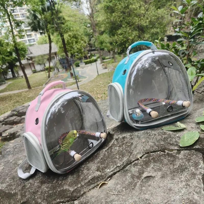 Portable Transparent Bird Travel Carrier Backpack Pet Friendly Supplies